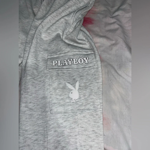 Playboy Cargo Gray Sweatpants NWT Large - Picture 3 of 5